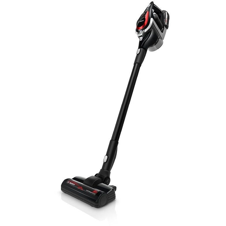 Aspirator vertical 2 in 1 Bosch Unlimited Serie 8 BSS81POW, 18 V Li-ion, Autonomie 35 minute, 2.54 kWh/an, Sistem Pro Power, Motor Digital Spin, Negru