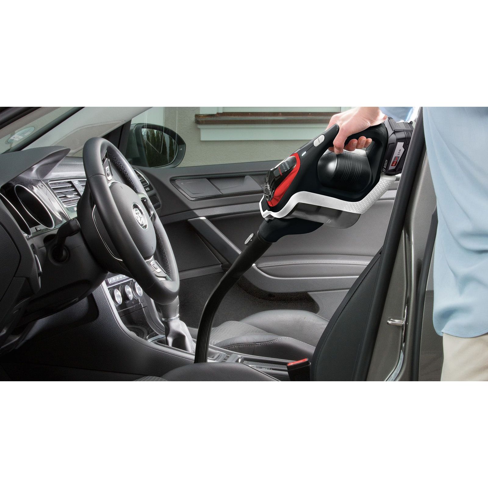 Aspirator vertical 2 in 1 Bosch Unlimited Serie 8 BSS81POW, 18 V Li-ion, Autonomie 35 minute, 2.54 kWh/an, Sistem Pro Power, Motor Digital Spin, Negru