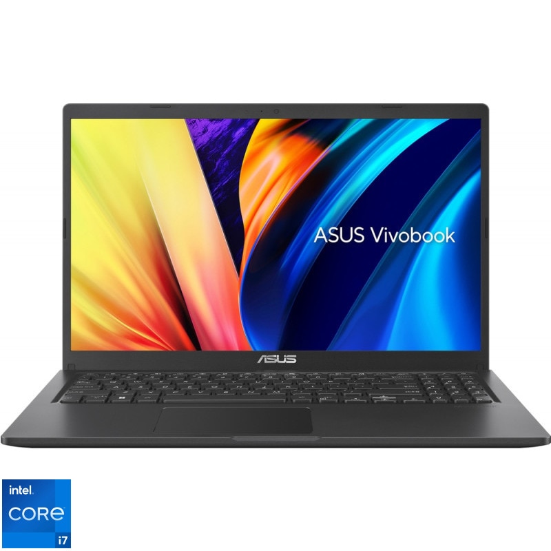 Laptop ASUS VivoBook 15 X1500EA-BQ2342MXM, Intel Core i7-1165G7,15.6inch, RAM 24GB, SSD 512GB, Intel Iris Xe Graphics, No OS, Indie Black