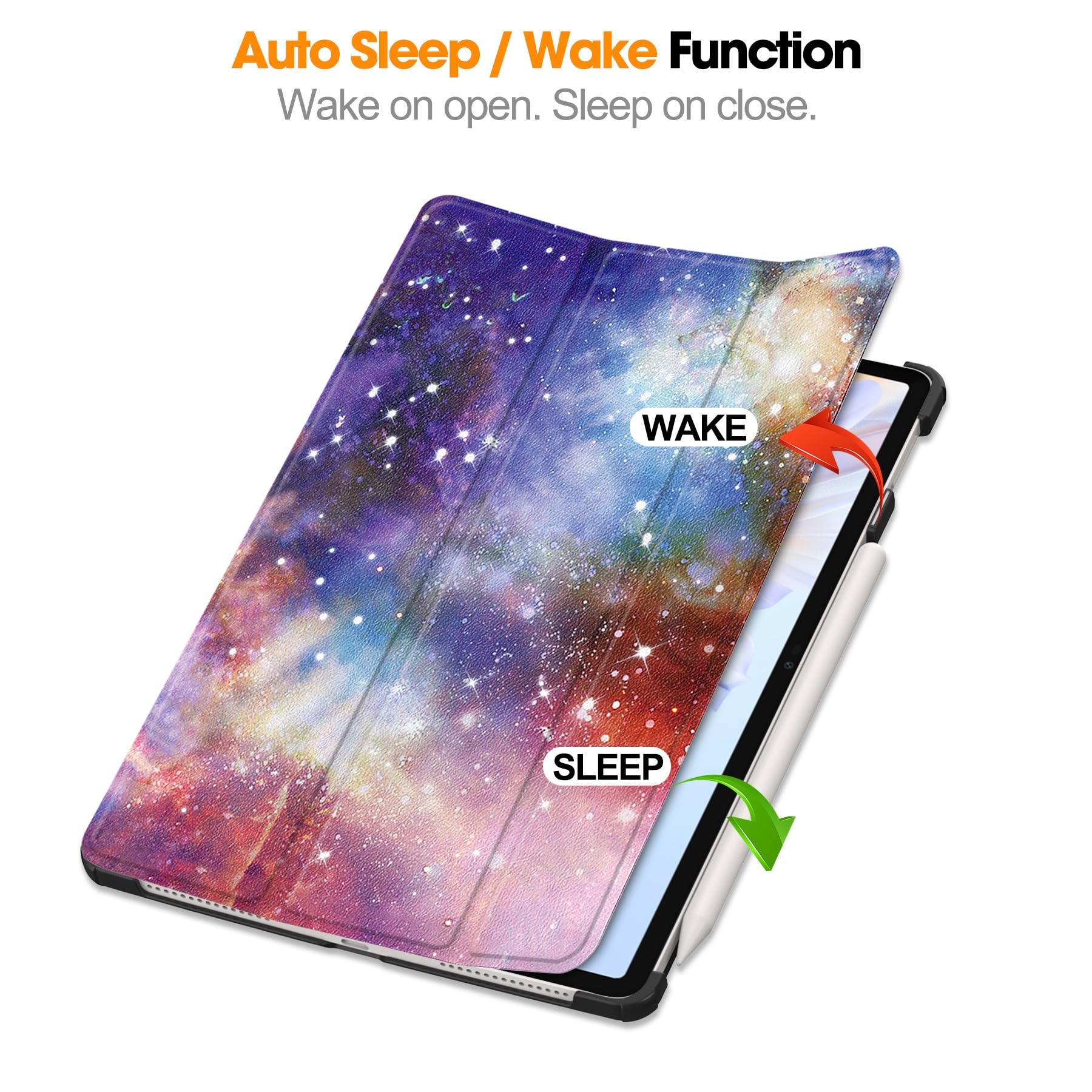 Husă pentru tabletă, Omelivon, Honor pad V9 11.5", multicolor, cu funcție sleep/wake