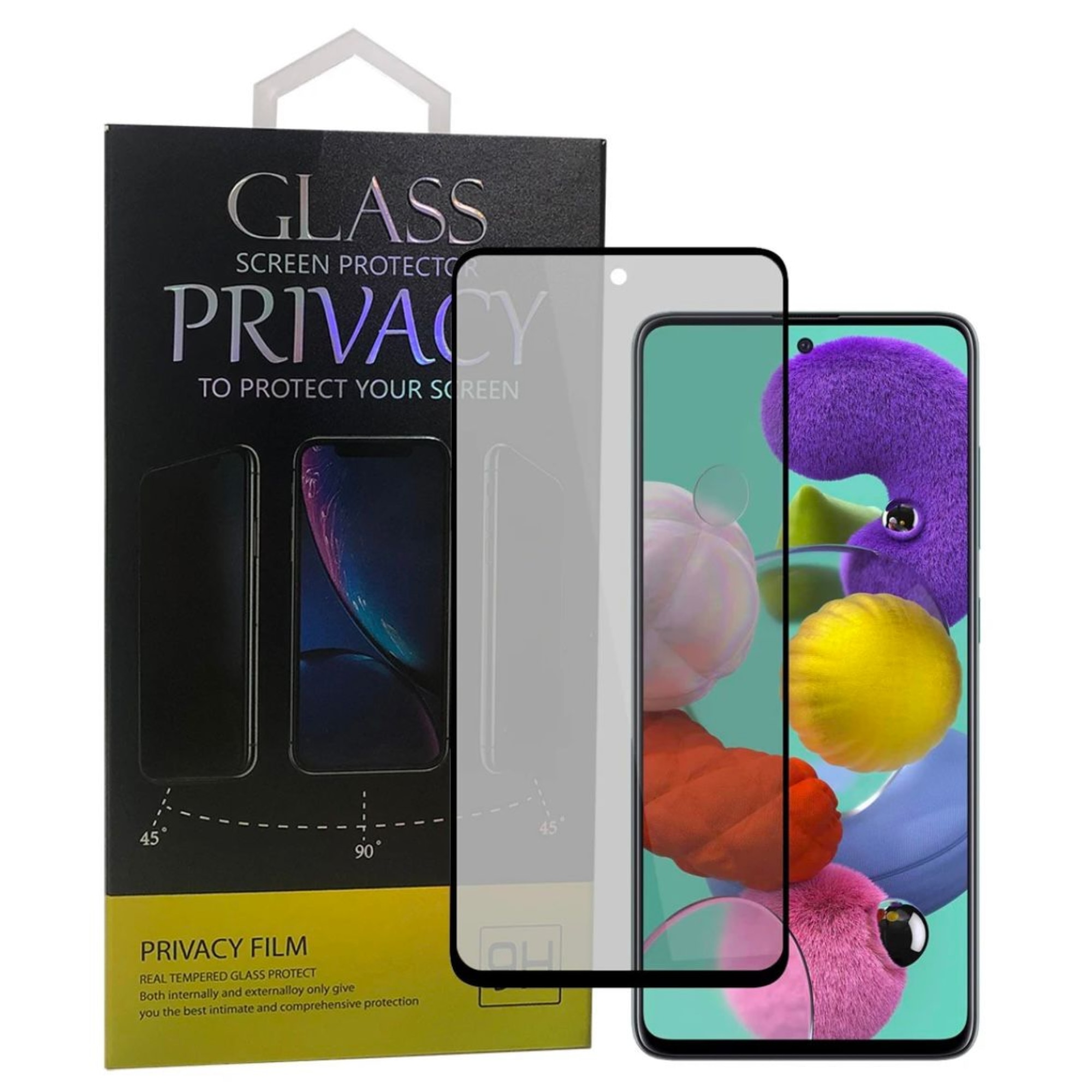 Folie Privacy compatibil cu Samsung Galaxy S20 FE, Calitate profesionala ROHS, Full Cover Black
