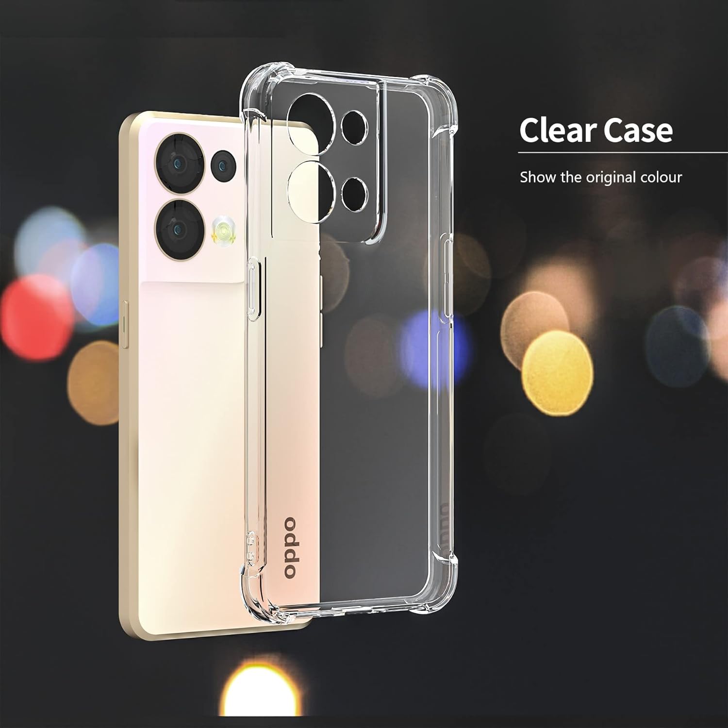 Husa pentru Oppo Reno 13 Pro Slim Anti-Shock 1.5mm reinforced 4 corners Transparent