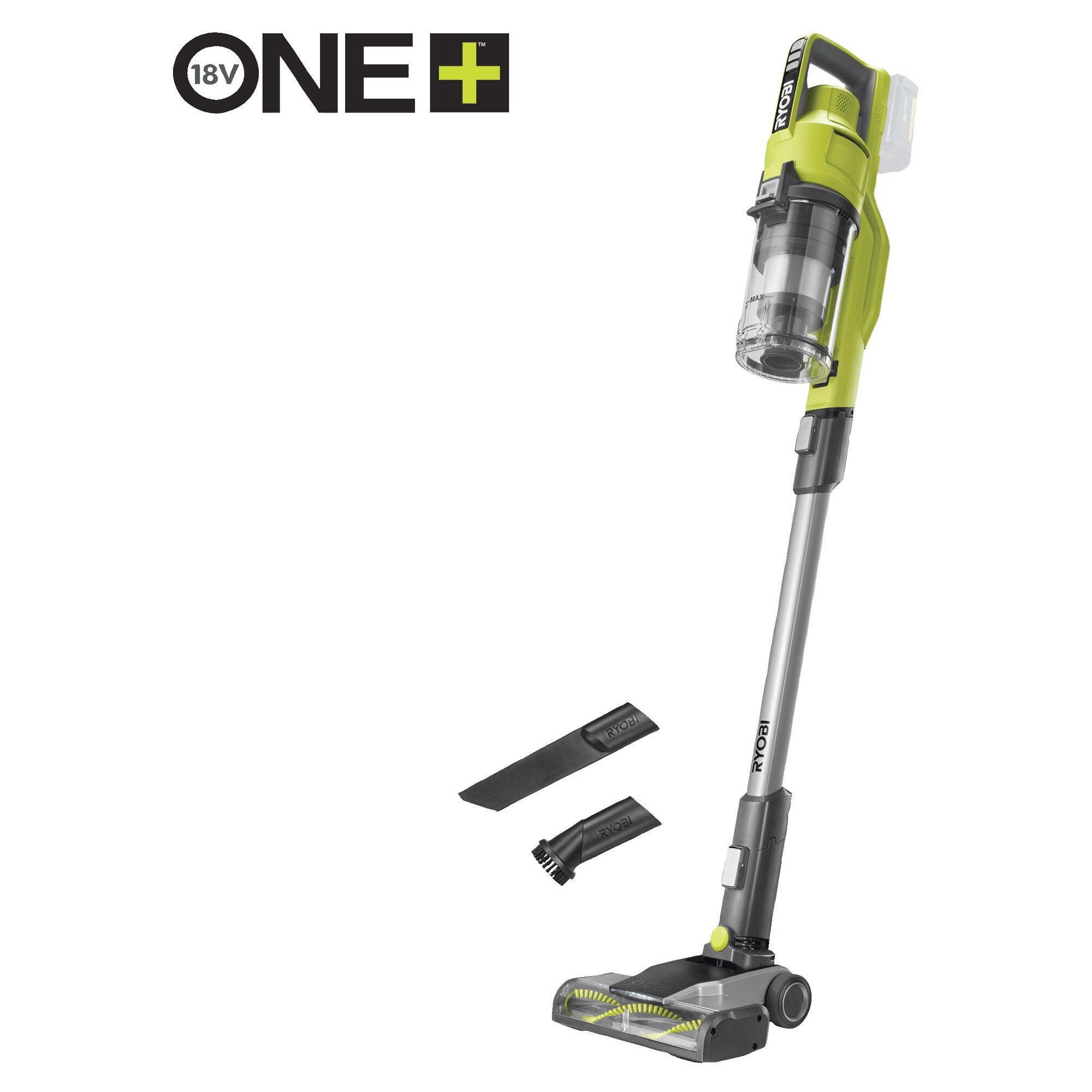 Aspirator vertical RYOBI 18V ONE- 5133005657, putere de aspirare 30W, filtrare ciclonica HEPA 12