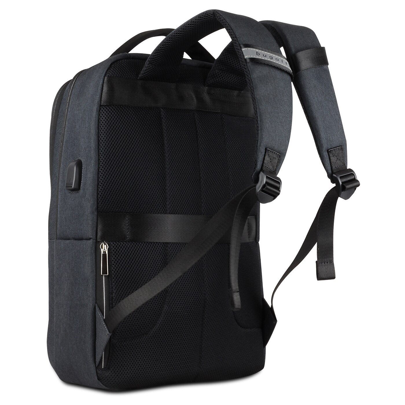 Rucsac barbati, Bugatti, Sera, pentru laptop de 16 inch si documete, Gri antracit