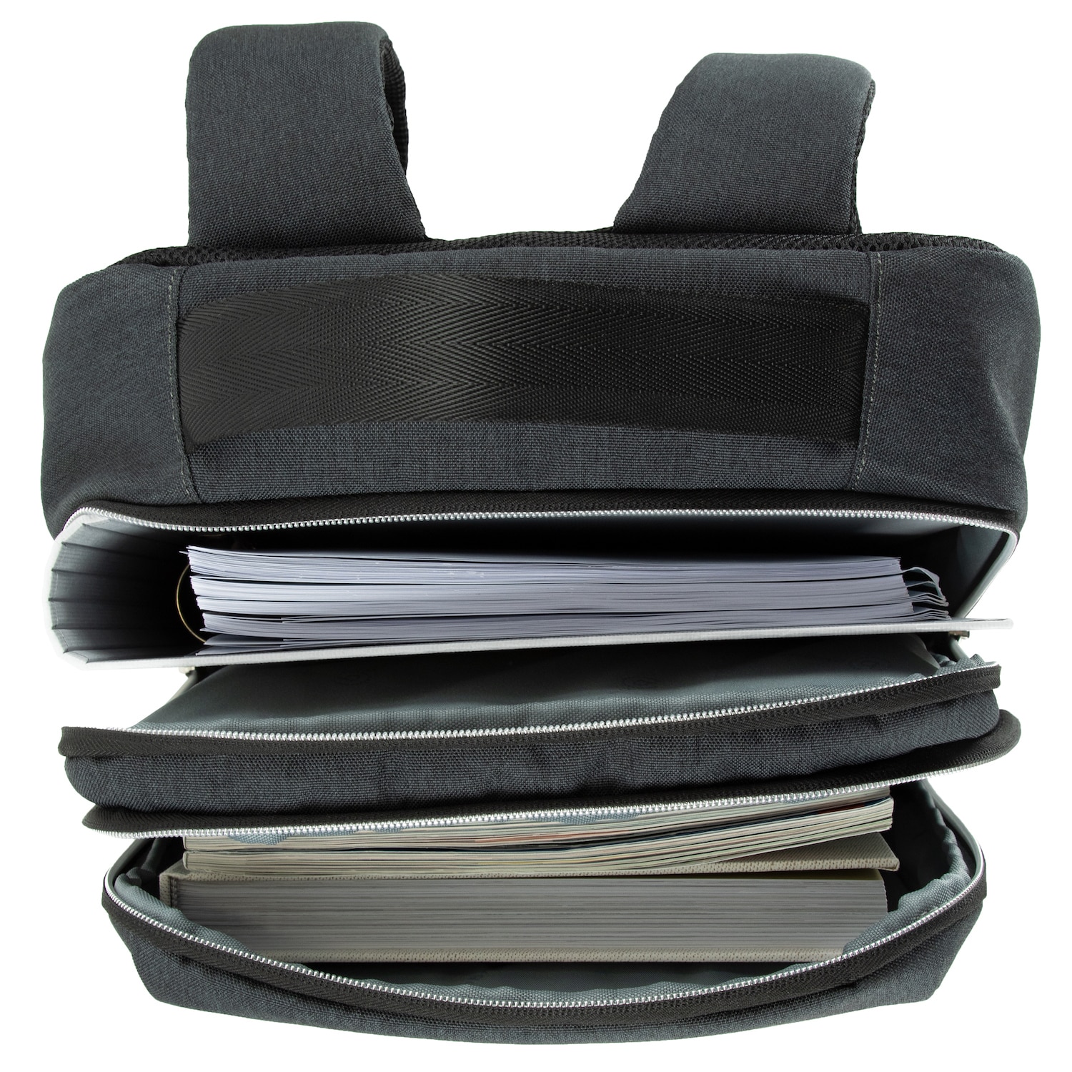 Rucsac barbati, Bugatti, Sera, pentru laptop de 16 inch si documete, Gri antracit