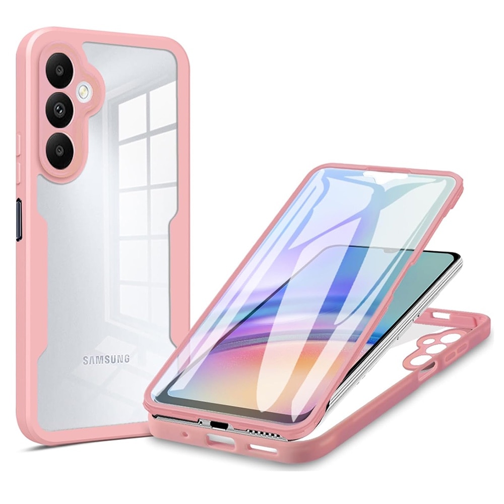Husa pentru Samsung Galaxy A05s DaDen® ColorVerse 360, Antisoc, Protectie completa spate-ecran, Roz