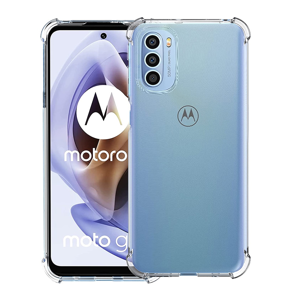 Husa Antisoc compatibila cu Motorola Moto G31, Protectie Sporita, Silicon Slim, Crystal Clear
