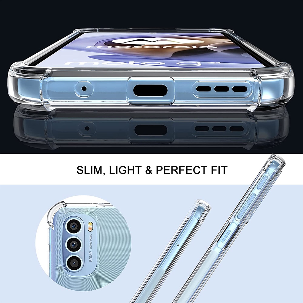 Husa Antisoc compatibila cu Motorola Moto G31, Protectie Sporita, Silicon Slim, Crystal Clear