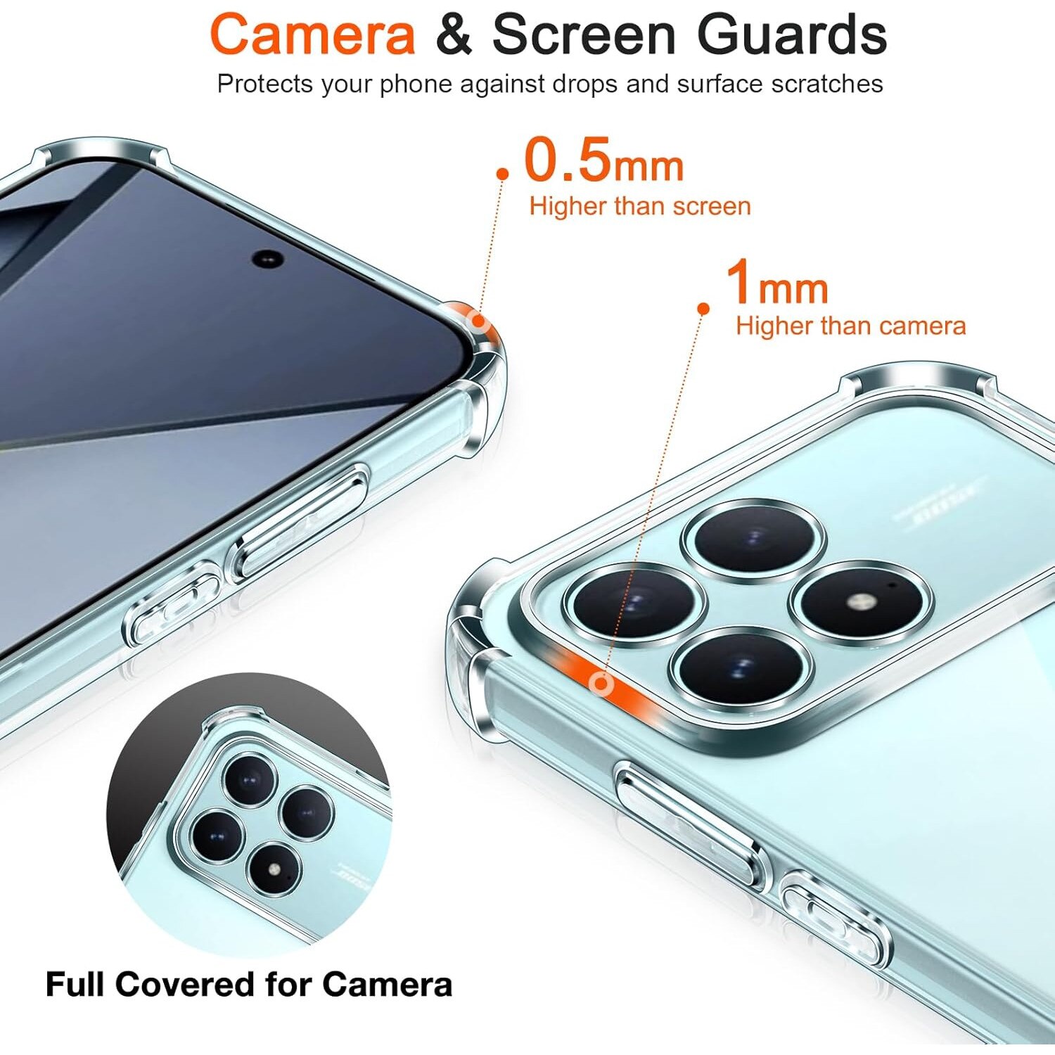 Husa pentru Poco F8 Pro Slim Anti-Shock 1.5mm reinforced 4 corners, transparenta