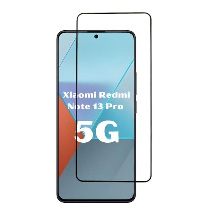 Folie pentru Xiaomi Redmi Note 13 Pro 5G / Poco X6, SKYDDAR INNOVATION, Sticla Securizata, Ultra HD, Protectie 111D, Montare Simpla, Transparent, set cu sticker
