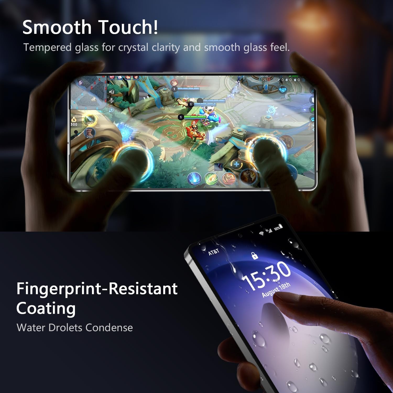 Folie Protectie Privacy Omelivon, pentru Samsung Galaxy S24 Plus / S25 Plus, Sticla Securizata, Margini Negre, Kit Aplicare, Dureaza 9H+, Ultra HD, Anti Amprente