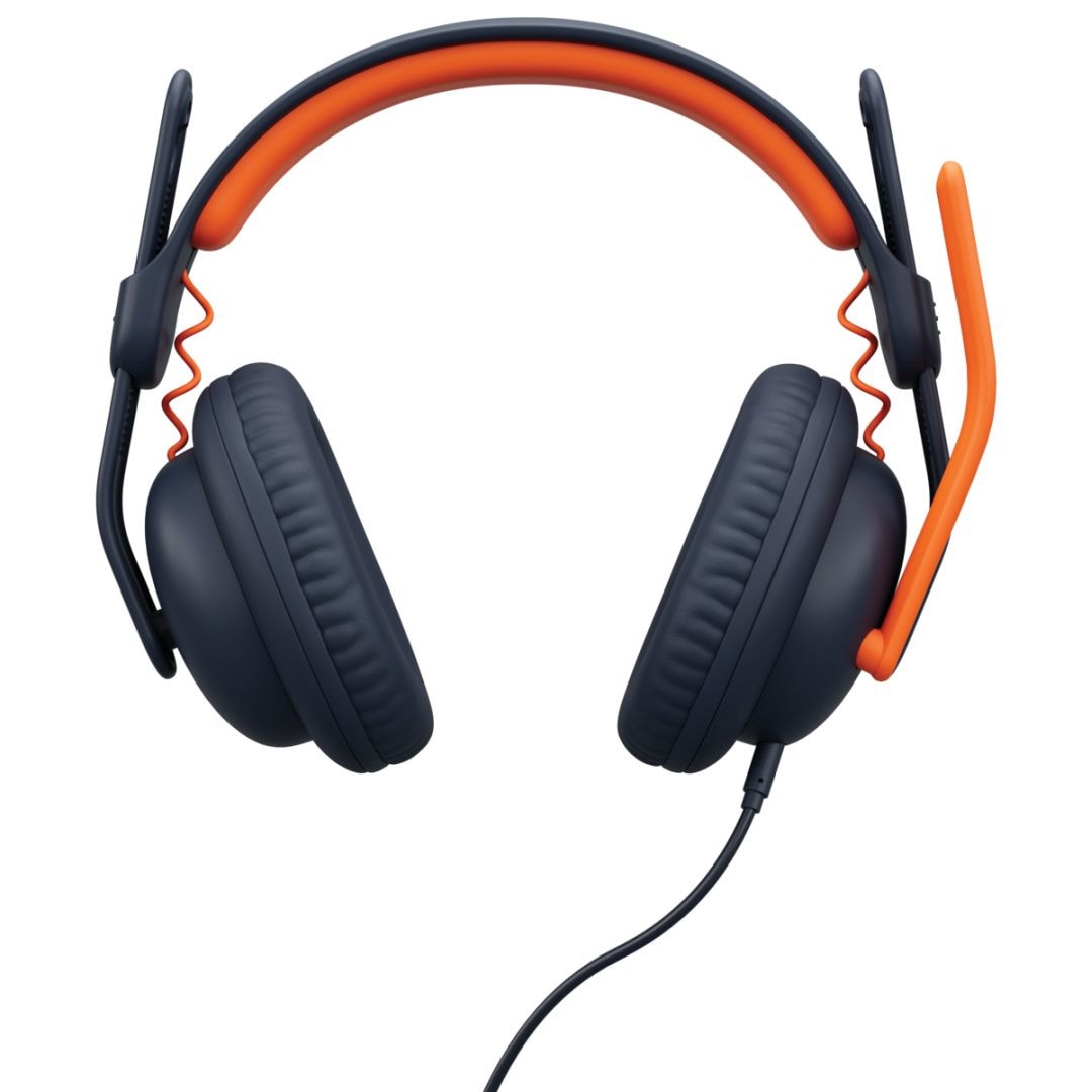 Casti cu fir, Logitech, Conectare Bluetooth, Calbu 1.2m, Albastru