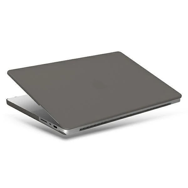 Etui laptop UNIQ Claro, transparent, pentru MacBook Pro 16" (2021), 2 piese, gri mat