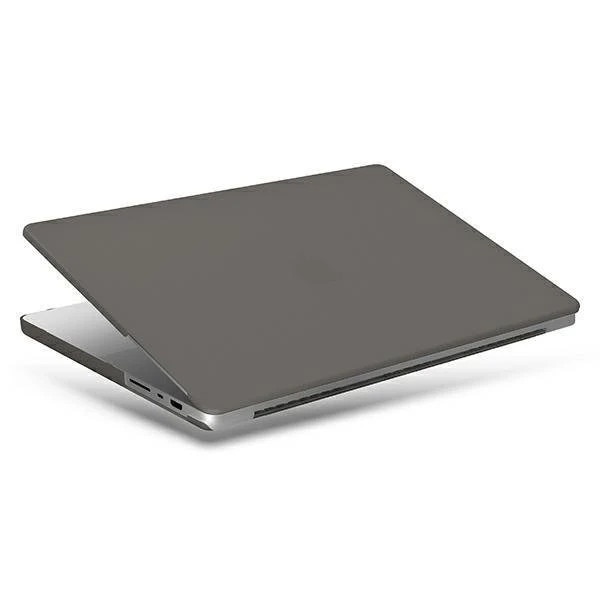 Etui laptop UNIQ Claro, transparent, pentru MacBook Pro 16" (2021), 2 piese, gri mat