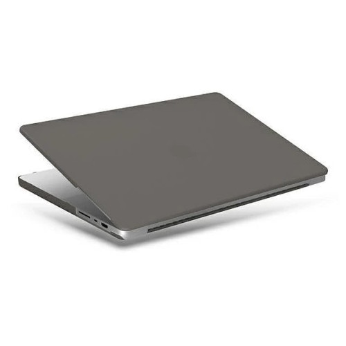 Etui laptop UNIQ Claro, transparent, pentru MacBook Pro 16" (2021), 2 piese, gri mat