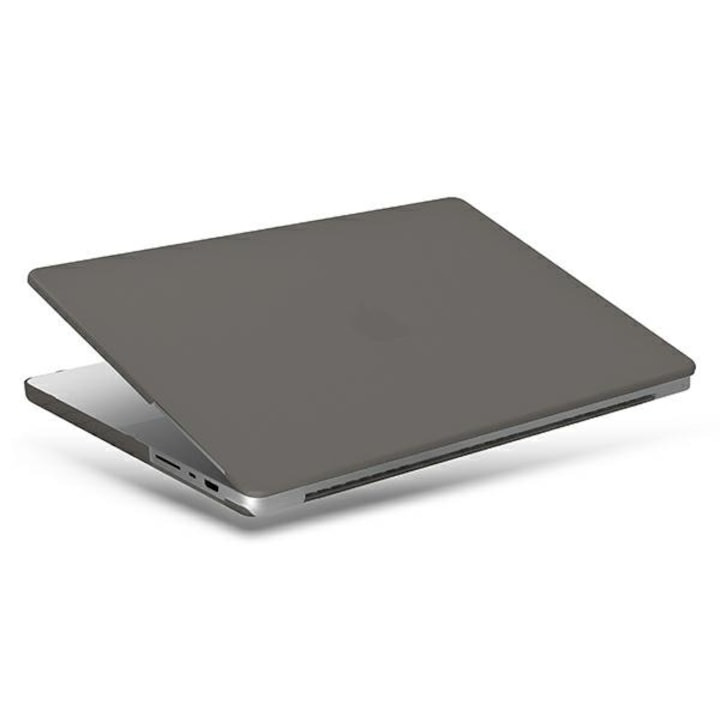 Etui laptop UNIQ Claro, transparent, pentru MacBook Pro 16" (2021), 2 piese, gri mat