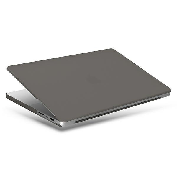 Etui laptop UNIQ Claro, transparent, pentru MacBook Pro 16" (2021), 2 piese, gri mat