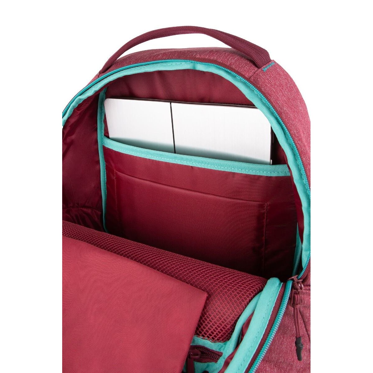 Ghiozdan business CoolPack Groove Snow Burgundy, 41 x 29 x 16 cm, Rosu