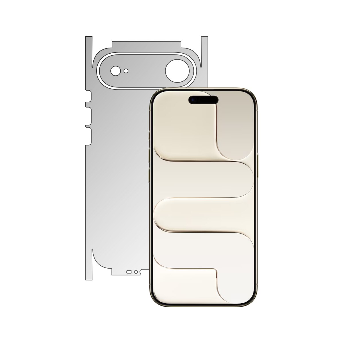 Folie Protectie Spate iSkinz HD pentru Apple iPhone 17 Air - 360 Cut, Ultra-Clear, Siliconica pentru Carcasa Spate si Laterale, Skin Adeziv Transparent
