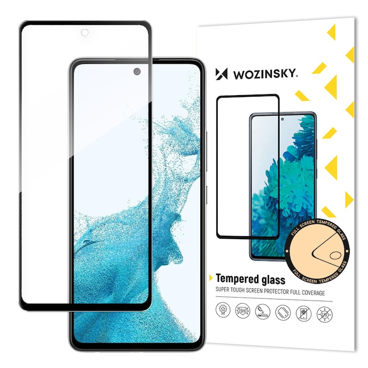 Folie sticla Wozinsky pentru Samsung Galaxy A53 5G, Full Cover ( acopera tot ecranul), Full Glue, Negru