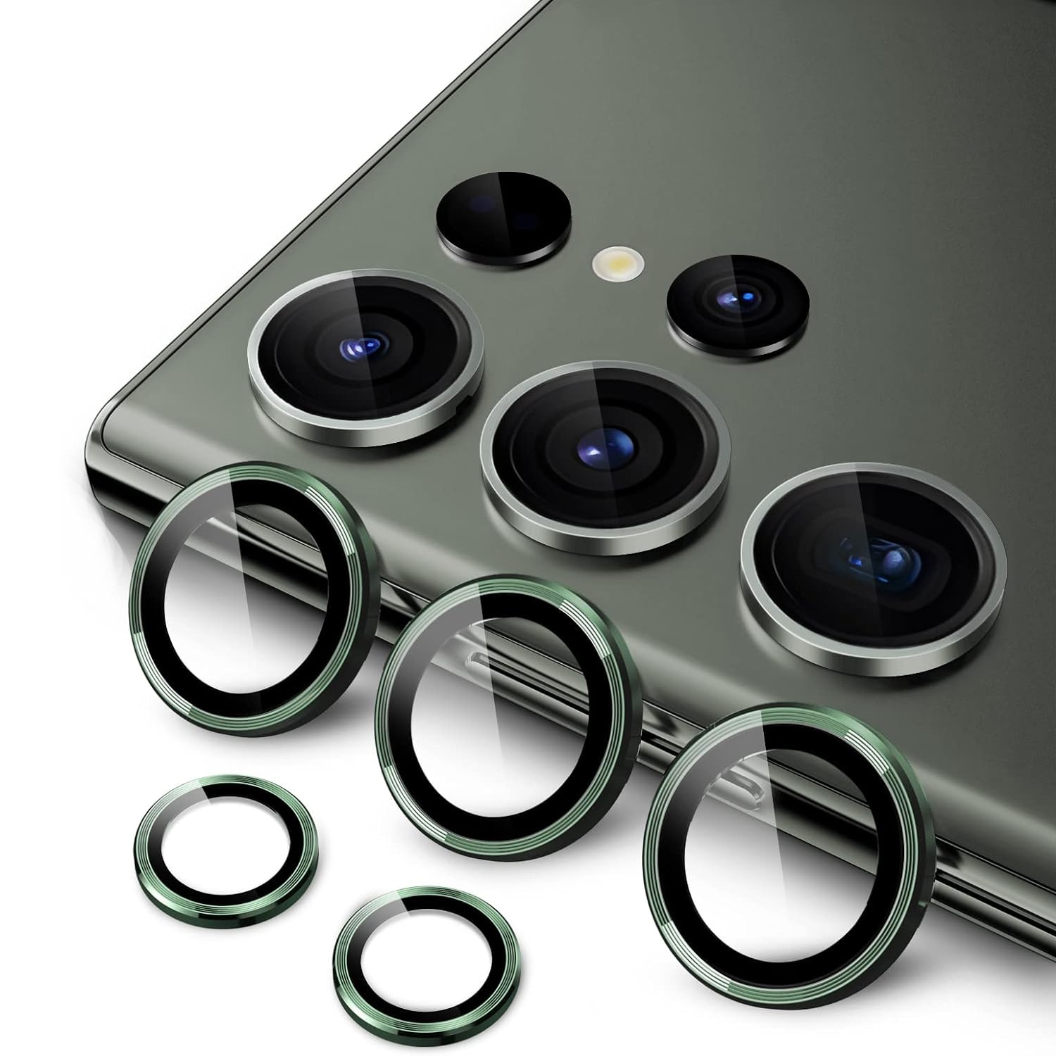 Folie Camera Daden din sticla pentru Samsung S23 Ultra, Full Cover, Protectie Profesionala, Ultra Rezistenta, Calitate Premium, Verde