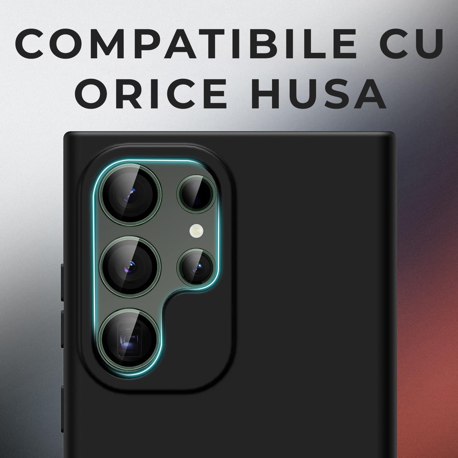 Folie Camera Daden din sticla pentru Samsung S23 Ultra, Full Cover, Protectie Profesionala, Ultra Rezistenta, Calitate Premium, Verde