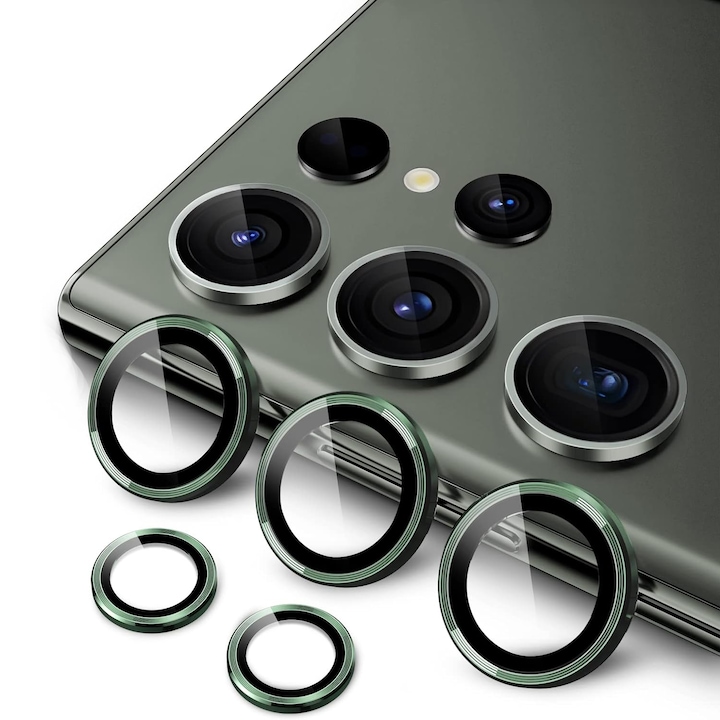 Folie Camera Daden din sticla pentru Samsung S23 Ultra, Full Cover, Protectie Profesionala, Ultra Rezistenta, Calitate Premium, Verde