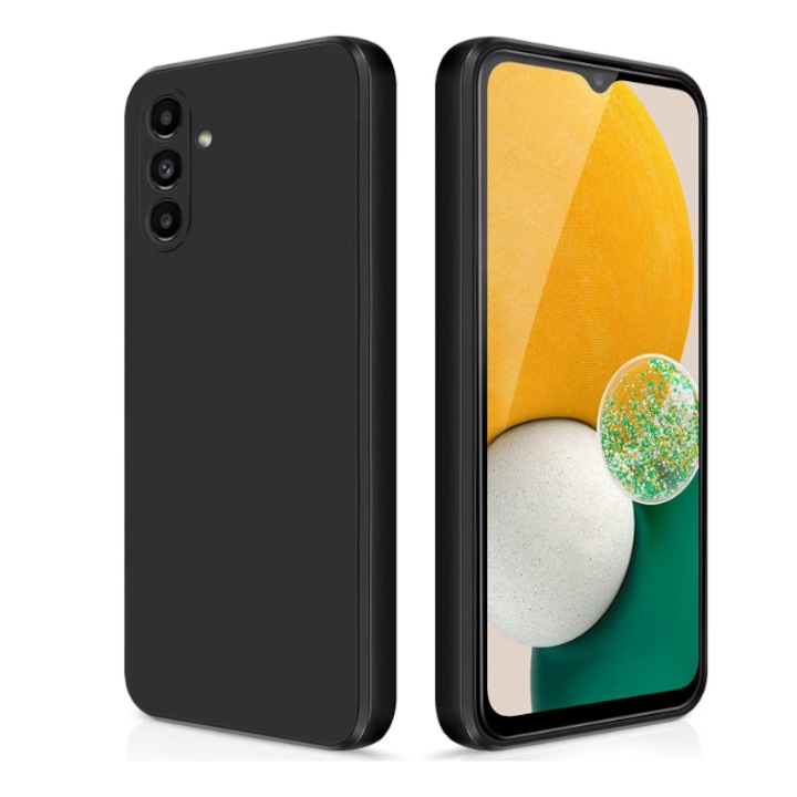 Husa protectie compatibila cu Samsung Galaxy A13 5G / A04S, Silicon Flexibil Mat, Protectie Camera, Margini Ridicare pentru protectie ecran, Negru