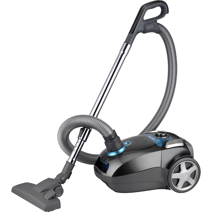 Aspirator cu sac VORTEX VO4501, 750W, 2l, negru-albastru
