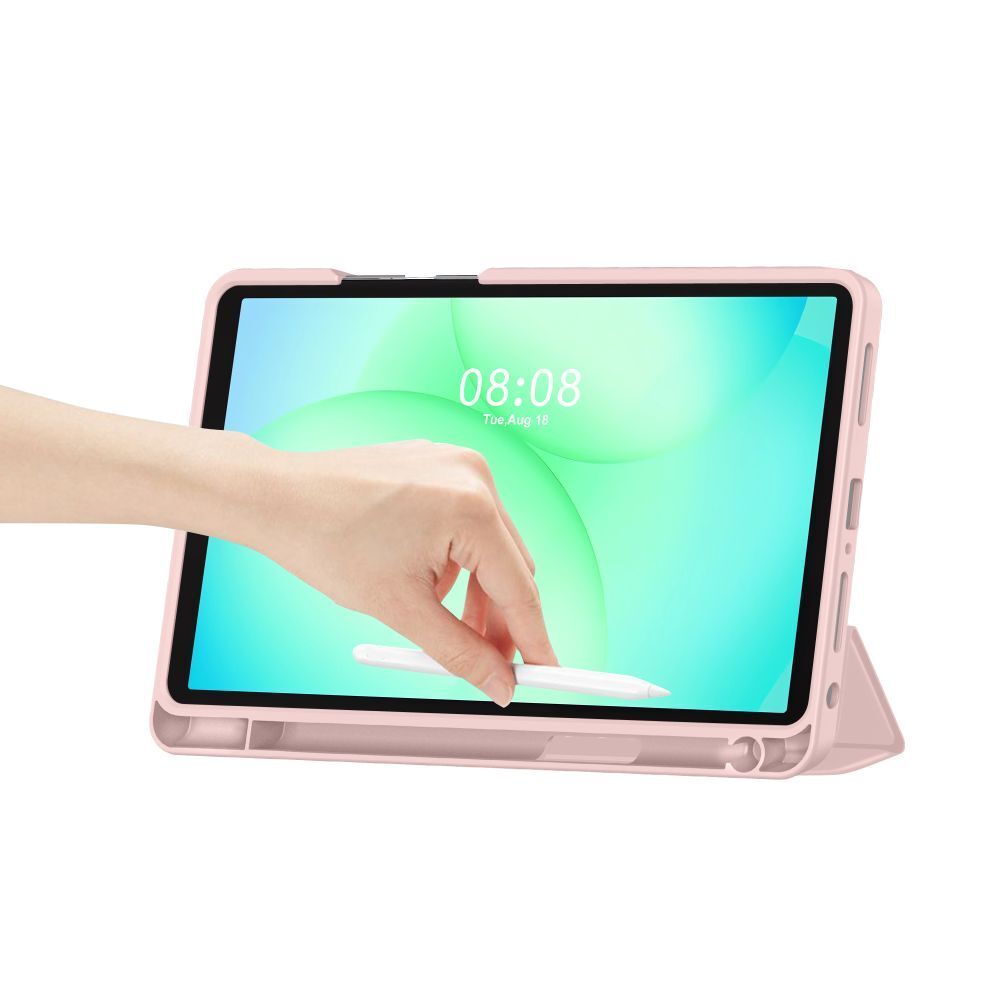 Husă tabletă, Tokgalaxis, Compatibilă cu Samsung Galaxy Tab A11 8.7x133/X135, Roz, Suport pentru creion