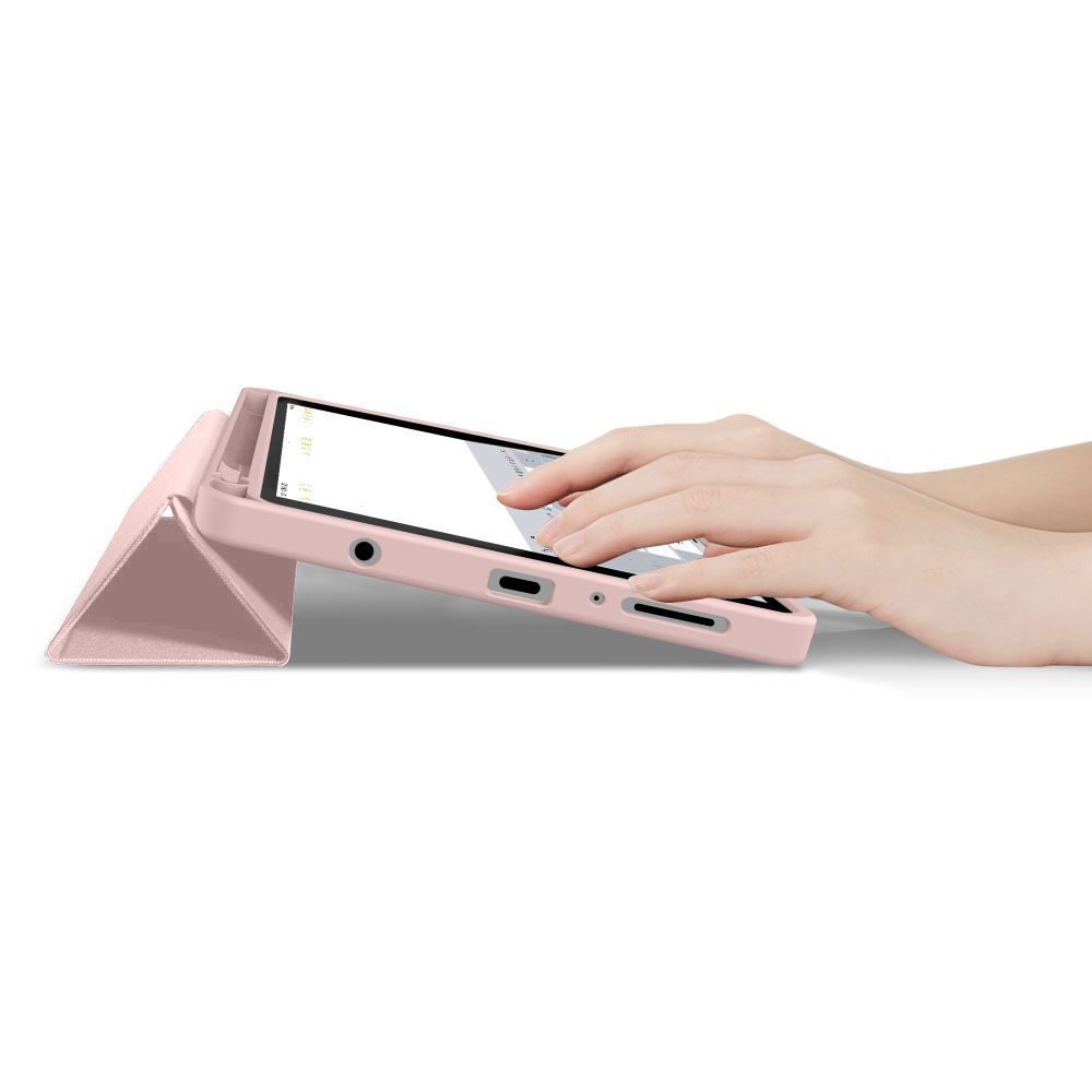 Husă tabletă, Tokgalaxis, Compatibilă cu Samsung Galaxy Tab A11 8.7x133/X135, Roz, Suport pentru creion