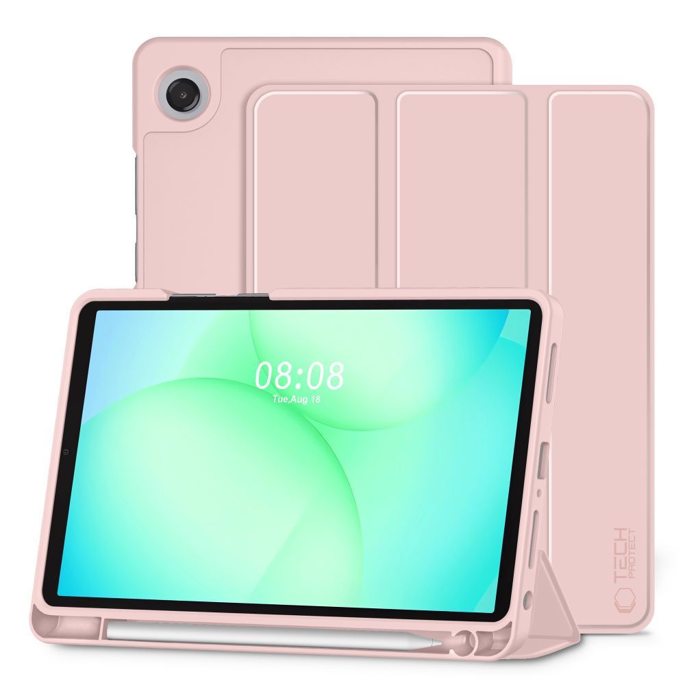 Husă tabletă, Tokgalaxis, Compatibilă cu Samsung Galaxy Tab A11 8.7x133/X135, Roz, Suport pentru creion