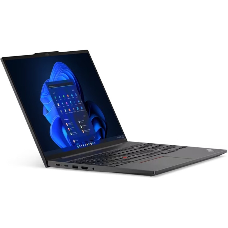 Laptop Lenovo 16'' ThinkPad E16 Gen 1, WUXGA IPS, Procesor AMD Ryzen™ 7 7730U (16M Cache, up to 4.5 GHz), 8 nuclee, 24 GB DDR4, 1.5 TB SSD, Radeon, No OS, Graphite Black