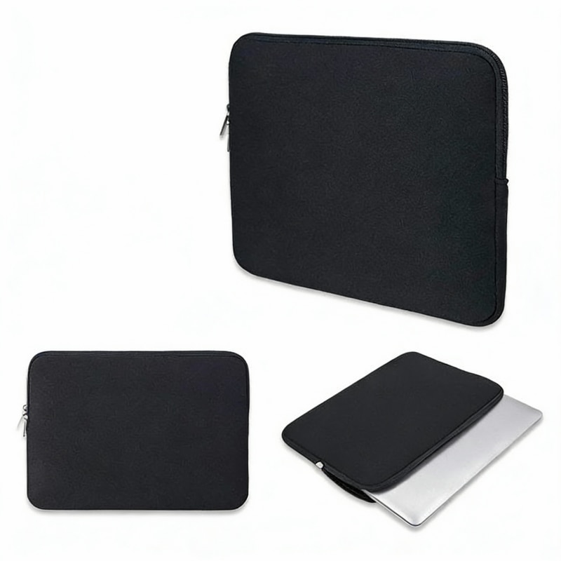 Geantă de birou pentru laptop 15.6 inch, compartiment pentru tabletă, material durabil, negru