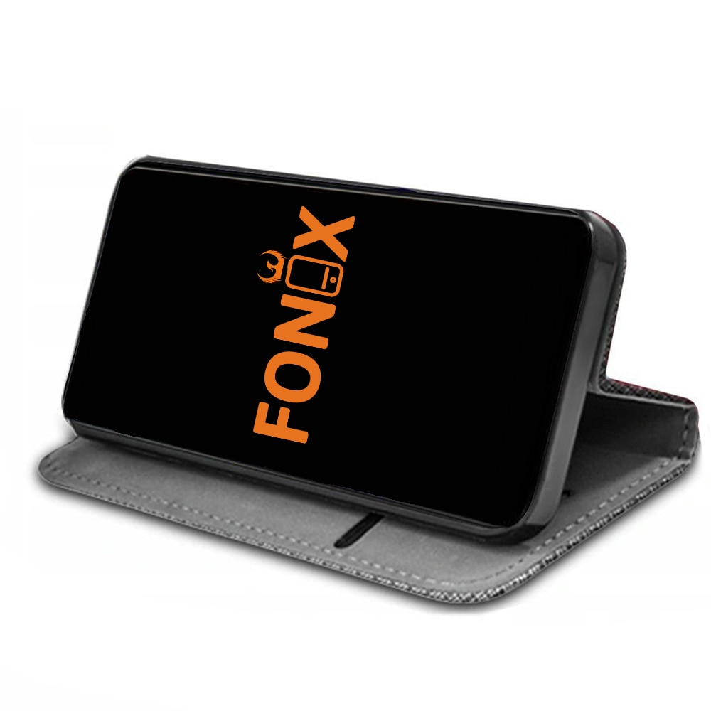 Husa carte compatibila cu Samsung Galaxy A6 2018, Comando Book, Inchidere magnetica, Buzunar interior pentru card, Flip stand, Protectie completa si practica, Negru