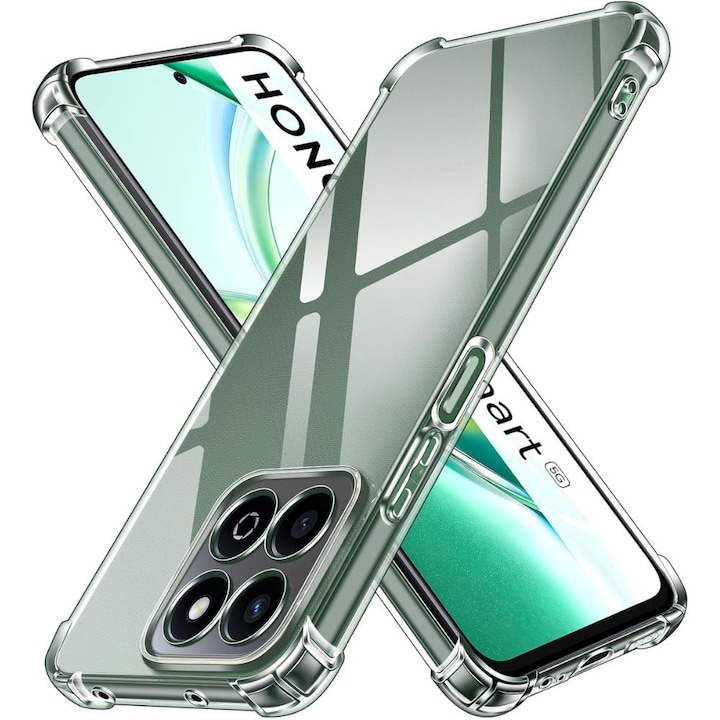 Husa Antisock, pentru Honor X7d, anti-yellow, colturi intarite, Silicon Ultra Slim High Tech, Transparenta