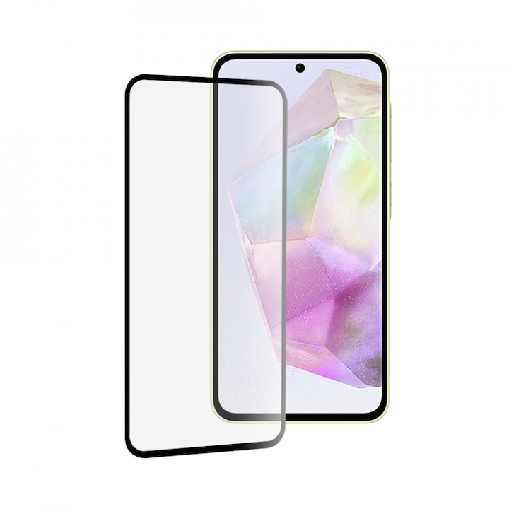 Folie sticla pentru Samsung Galaxy A35 5G / A55 5G, full glue, SKYDDAR 9H - Negru