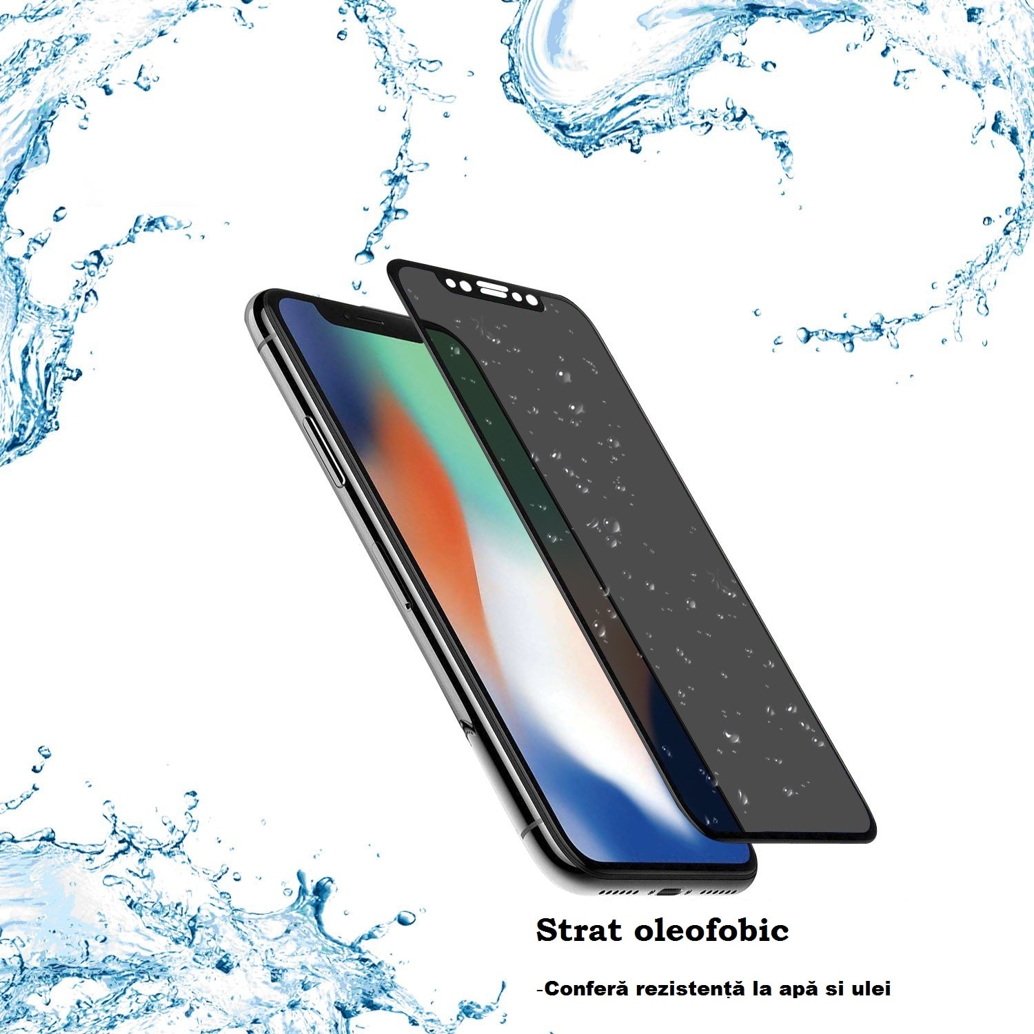 Folie Sticla Dr.Shield, Compatibil Apple iPhone 11 Pro, Protectie Profesionala Ecran 3D, Full Cover, Model Privacy- Negru