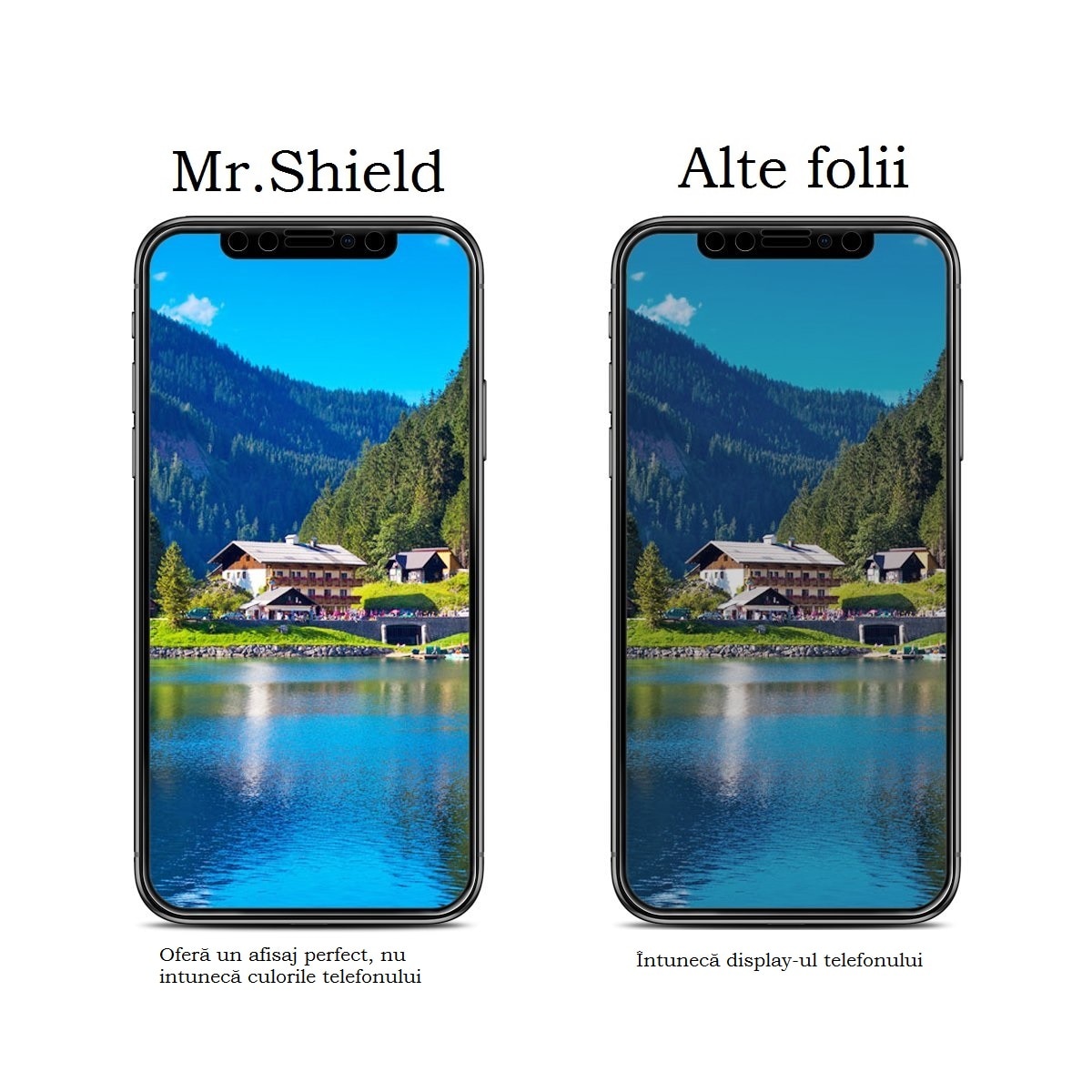 Folie Sticla Dr.Shield, Compatibil Apple iPhone 11 Pro, Protectie Profesionala Ecran 3D, Full Cover, Model Privacy- Negru