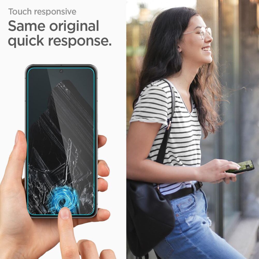 Set 2 folii pentru Google Pixel 8 Pro, Spigen Glas.TR Align Master, transparent