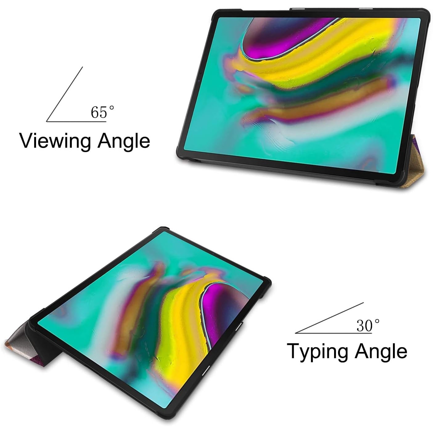 Husa pentru Samsung Galaxy Tab S10 Ultra, S9 Ultra, S8 Ultra,14.6 inch, Ultra-Ligh/ Slim tip stand, cu functie sleep/wake-up si slot pentru stylus, Smart Cover, model Mosaic, Sigloo
