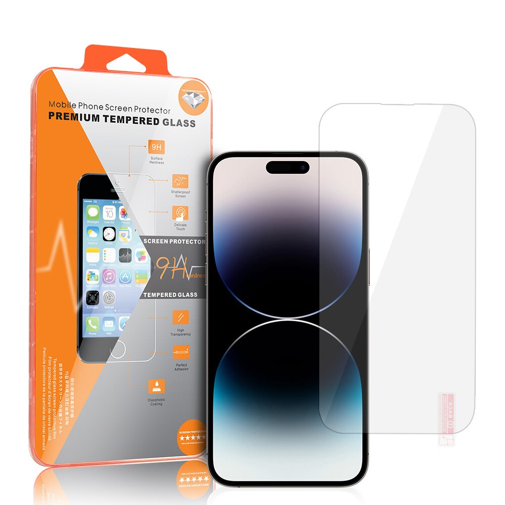 Folie Protectie Ecran pentru iPhone 15/iPhone 15 Pro, Sticla Securizata, Transparenta
