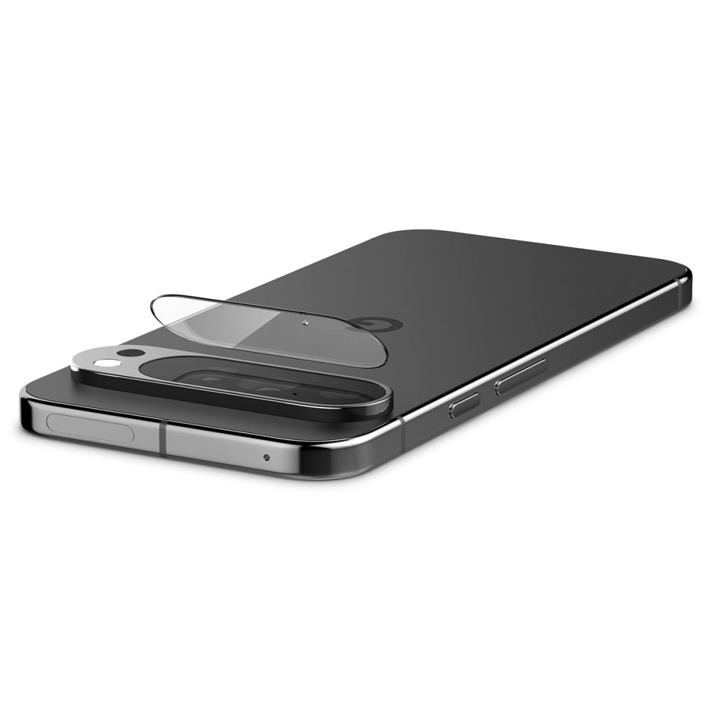Set 2 protectii sticla camera foto Spigen Optik EZ FIT compatibil cu Google Pixel 9 Pro Crystal Clear