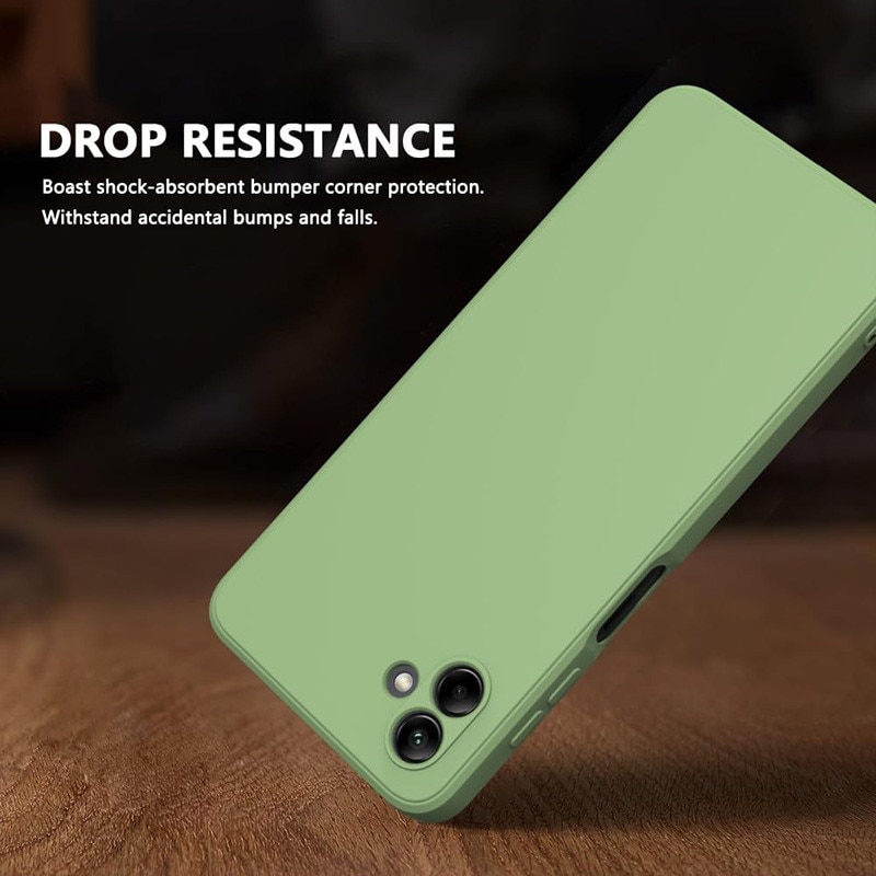 Husa pentru Samsung Galaxy A06, silicon lichid, Calitate Premium, Interior din Microfibra, Protectie Sporita, Antisoc, Verde pastel