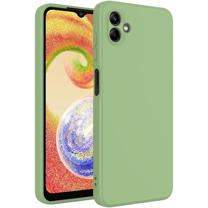 Husa pentru Samsung Galaxy A06, silicon lichid, Calitate Premium, Interior din Microfibra, Protectie Sporita, Antisoc, Verde pastel