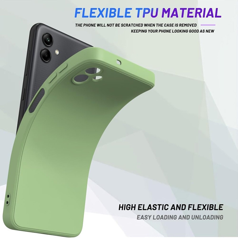 Husa pentru Samsung Galaxy A06, silicon lichid, Calitate Premium, Interior din Microfibra, Protectie Sporita, Antisoc, Verde pastel