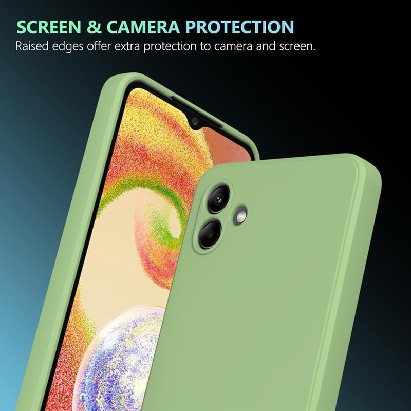 Husa pentru Samsung Galaxy A06, silicon lichid, Calitate Premium, Interior din Microfibra, Protectie Sporita, Antisoc, Verde pastel