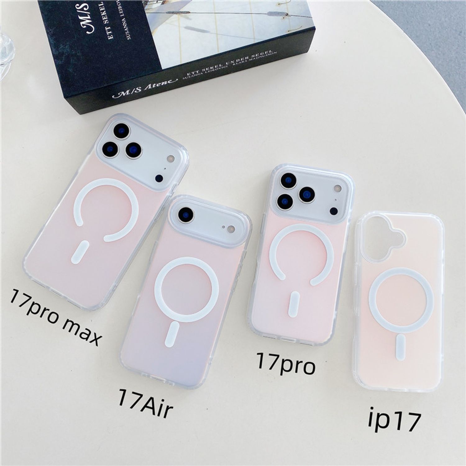 Husa pentru Apple iPhone 17, Magsafe, Antisoc, Schimbare Culoare din Unghiuri Diferite, Textura Mata, Multicolor/Alb