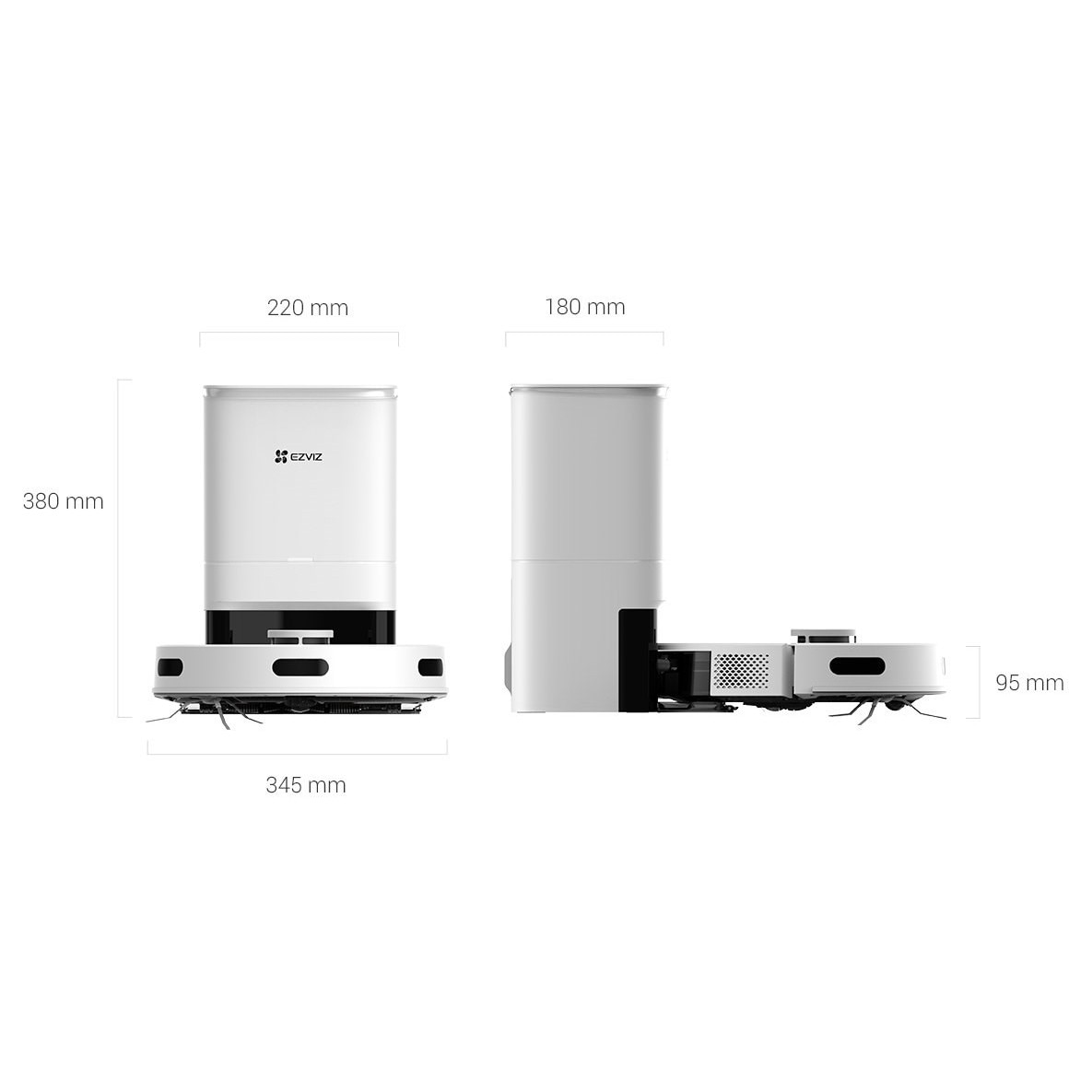 Aspirator automat EZVIZ RE5 Plus, 45W, alb