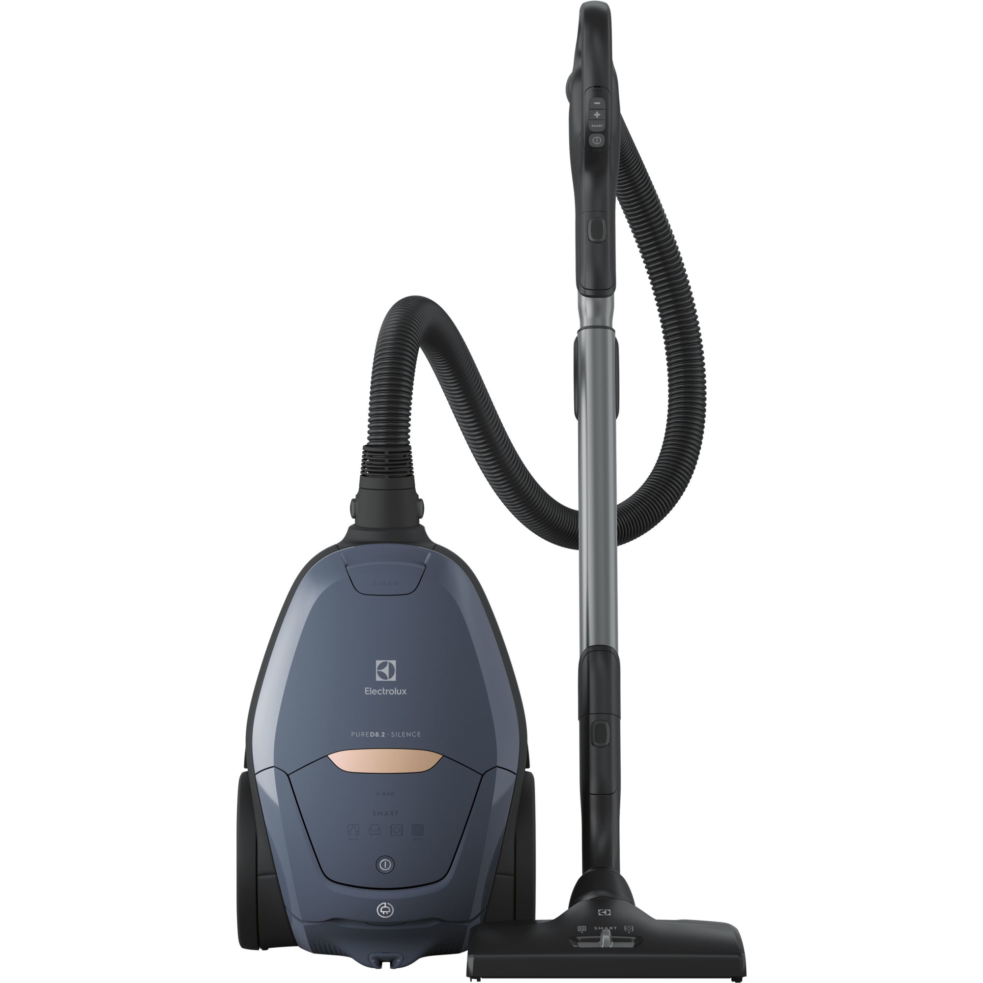 Aspirator cu sac Electrolux PD82-8DB, 500W, functie SmartMode, kit pentru animale de companie, nivel zgomot 57 dB, negru/bleumarin
